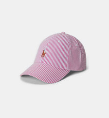 Casquette de baseball à rayures coton mélangé Polo Ralph Lauren