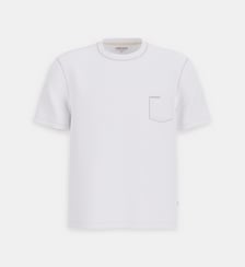 T-shirt droit en coton signature Guess Jeans
