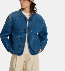 Veste droite Agatha en coton denim Soeur