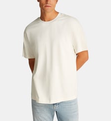 T-shirt droit coton régénérative bandes siglées aux épaules Calvin Klein