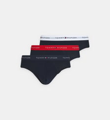 Lot de 3 slips coton stretch ceinture contrastante Tommy Hilfiger