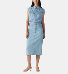 Robe midi sans manches en coton denim Levi's