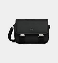 Sacoche messenger crocodile enduit piqué Lacoste