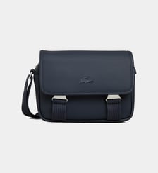 Sacoche messenger crocodile enduit piqué Lacoste