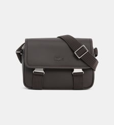 Sacoche messenger crocodile enduit piqué  Lacoste