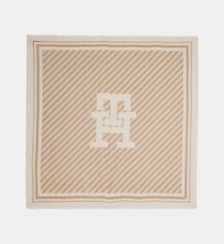 Foulard Premium Beach siglé en lin Tommy Hilfiger
