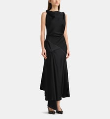 Robe Midi Posy satinée asymétrique  Victoria Beckham