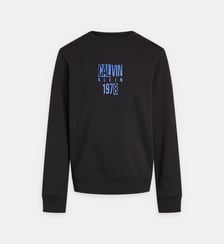 Sweat droit coton signature Calvin Klein