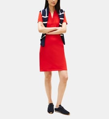 Robe polo courte slim coton piqué stretch Tommy Hilfiger