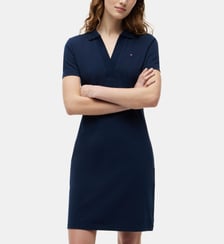 Robe polo courte slim coton piqué stretch Tommy Hilfiger