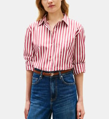 Chemise ample popeline de coton à rayures Tommy Hilfiger