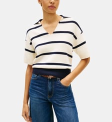 Pull fluide rayé en coton Tommy Hilfiger