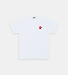 T-shirt droit coton logo cœur Comme des Garçons PLAY