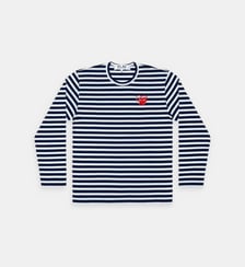 T-shirt droit coton rayé manches longues Comme des Garçons PLAY