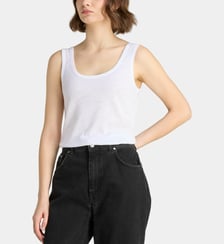 Débardeur droit en jersey de lin Calvin Klein