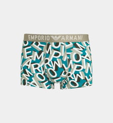 Boxer monogrammé en coton stretch Emporio Armani
