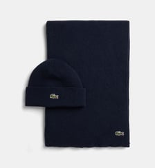 Coffret écharpe et bonnet en laine mélangée Lacoste
