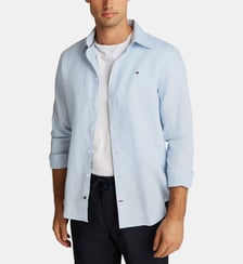 Chemise droite en coton et lin  Tommy Hilfiger