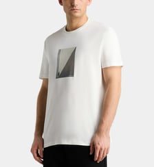 T-shirt droit à imprimé en coton Armani Exchange