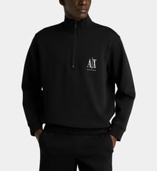 Sweat zippé en coton mélangé Armani Exchange