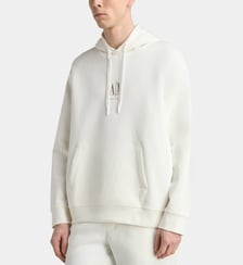 Hoodie monogramme coton molletonné doux Armani Exchange