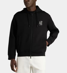 Sweat zippé capuche monogramme Armani Exchange