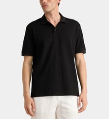 Polo droit à jacqaurd logo all over en coton Armani Exchange