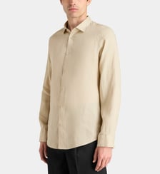 Chemise droite légère en lin Armani Exchange