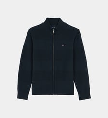 Cardigan droit logo fine maille  Eden Park
