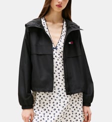 Coupe-vent droit nylon zippé capuche Tommy Hilfiger