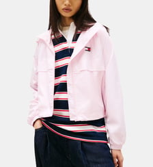 Coupe-vent droit nylon zippé capuche Tommy Hilfiger