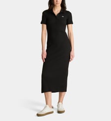 Robe polo midi ajustée coton bio Lacoste