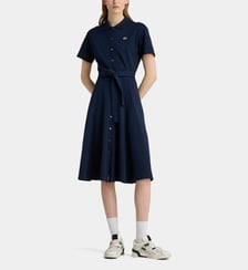Robe polo mi longue Babydoll coton piqué Lacoste