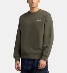 Sweat droit signature brodée coton Carhartt WIP