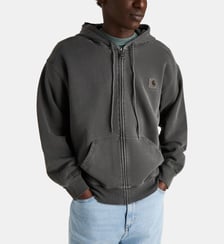 Sweat droit zippé signature Nelson à capuche en coton Carhartt WIP