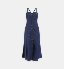 Robe sans manches droite effet denim Guess