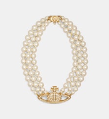 Collier court 3 rangs perles et Orbe  Vivienne Westwood