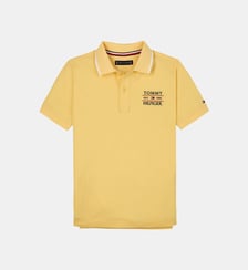 Polo droit signature en coton Tommy Hilfiger