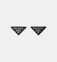 Boucles d’oreilles en argent forme signature Prada