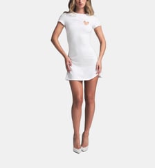 Robe courte slim en coton stretch Skims