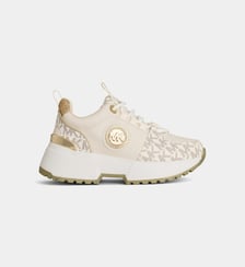 Baskets basses Cosmo logo enduit lisse et grainé  Michael Kors