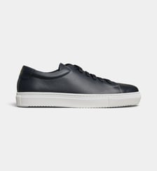 Tennis basses en cuir grainé National Standard