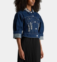 Veste jean courte strass  Simone Rocha