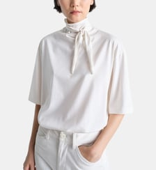 T-shirt ample col foulard en coton Lemaire