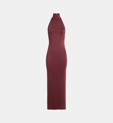 Robe tricot longue ajustée Moruga Tortuga col tortue La Galpa