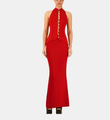 Top ajusté dos-nu Modjolokia bijoux maille La Galpa
