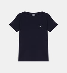 T-shirt droit col amiral imprimé signature Petit Bateau