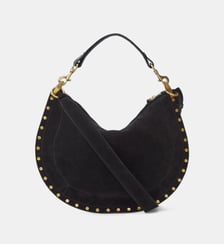 Sac à main Oskan Soft Zip en cuir de veau velours Isabel Marant