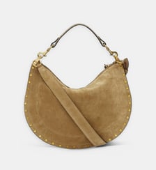 Sac à main Oskan Soft Zip en cuir de veau velours Isabel Marant