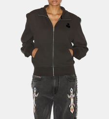 Sweat droit zippé Madilia en coton Isabel Marant